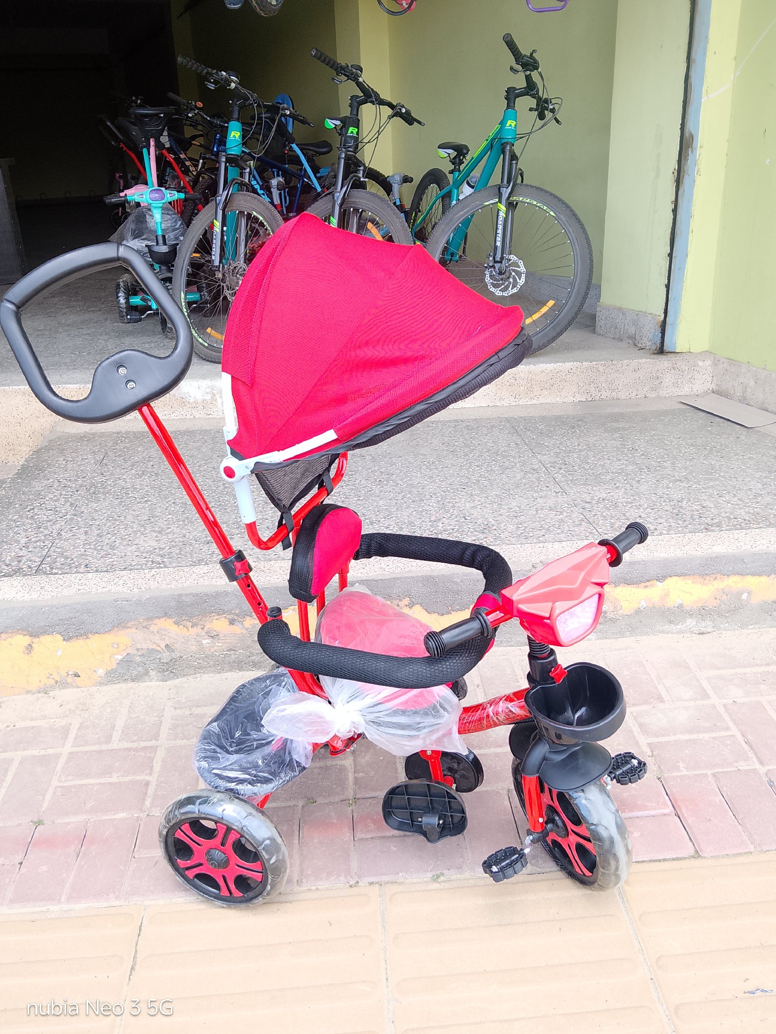Tri-cycle with hood